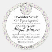 Waterverf Lavendel Scrub/Body Butter Label (Voorkant)