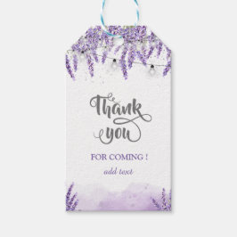 Waterverf Lavendel Sliert Lichtjes Cadeaulabel