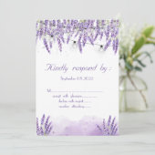 Waterverf Lavendel Sliert Lichtjes  Kaart (Staand voorkant)