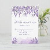 Waterverf Lavendel Slingerlichtjes Kaart (Staand voorkant)