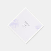 Waterverf Lavendel Splash Namen Bruiloft Servet (Hoek)