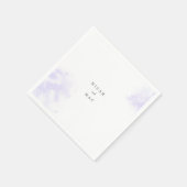 Waterverf Lavendel Splash Witte Namen Bruiloft Servet (Hoek)