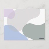 Waterverf Lavendel Stems In Een Trouwmand Briefkaart (Achterkant)