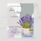 Waterverf Lavendel Stems In Een Trouwmand Briefkaart (Voorkant)