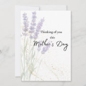 Waterverf Lavendel Sympathie Kaart voor Moederdag (Voorkant)