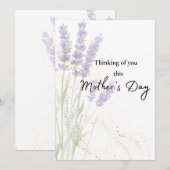 Waterverf Lavendel Sympathie Kaart voor Moederdag (Voorkant / Achterkant)