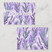 Waterverf lavendel van dankbaarheid notitiekaartje (Voorkant / Achterkant)