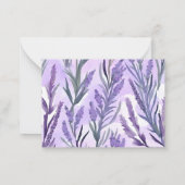 Waterverf lavendel van dankbaarheid notitiekaartje (Achterkant)