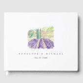 Waterverf Lavendel Velden Gastenboek (Voorkant)