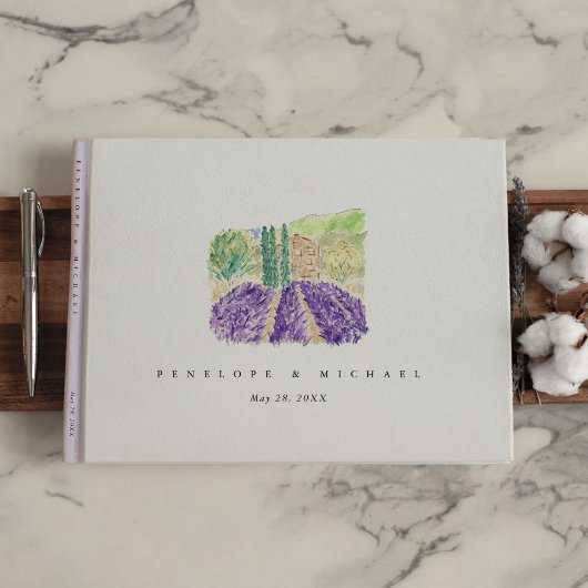 Waterverf Lavendel Velden Gastenboek