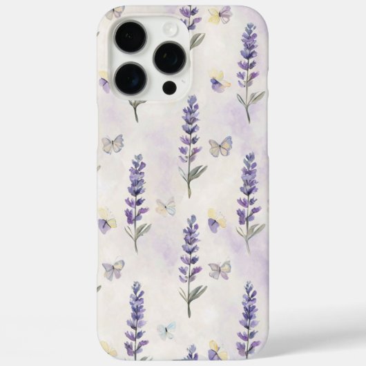 Waterverf lavendel & vlinders patroon Case-Mate iPhone case (Achterkant)