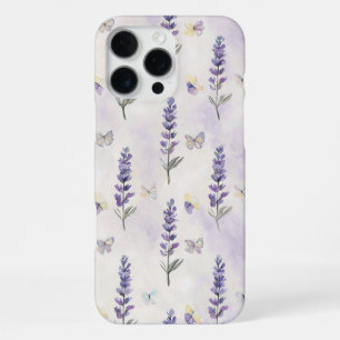 Waterverf lavendel & vlinders patroon iPhone 16 pro max hoesje