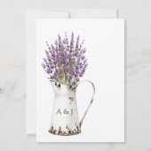 Waterverf Lavendel Wijnproeverij Couples Bruiloft Kaart (Achterkant)