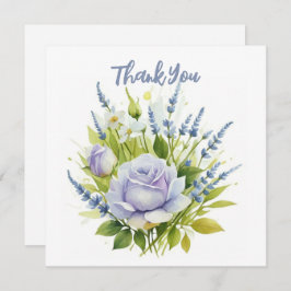 Waterverf Lavendel Wildflower Bedankkaart