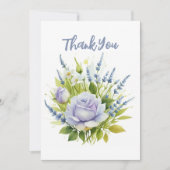 Waterverf Lavendel Wildflower Feestdagenkaart (Voorkant)