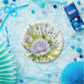 Waterverf Lavendel Wildflower Papieren Bordje (Feest)