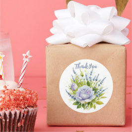 Waterverf Lavendel Wildflower Ronde Sticker