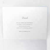 waterverf Lavendel Wildflower weide en landschap Drieluik Uitnodiging (Binnenzijde eerst)