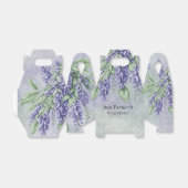 Waterverf Lavendel Wisteria Bruidsdouche Bedankdoosjes (Uitgevouwen)