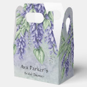 Waterverf Lavendel Wisteria Bruiloftsborrel Bedankdoosjes (Geopend)