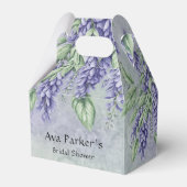 Waterverf Lavendel Wisteria Bruiloftsfeest Bedankdoosjes (Voorkant Zijde)