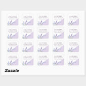 Waterverf Lavendel Zout Scrub Bloemig Vierkante Sticker (Vel)