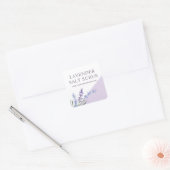 Waterverf Lavendel Zout Scrub Bloemig Vierkante Sticker (Envelop)