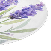 Waterverf lavendelbloemen snijplank (Hoek)
