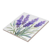 Waterverf lavendelbloemen tegeltje (Zijkant)