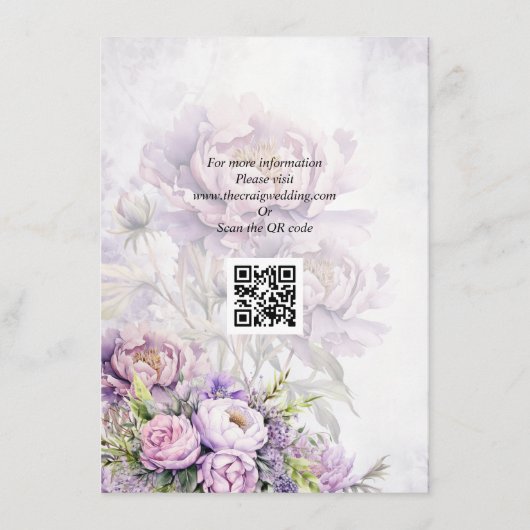 Waterverf Lavendelpioen Informatiekaartje (Achterkant)