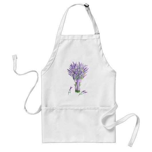 Waterverf Lavender Apron Standaard Schort (Voorkant)