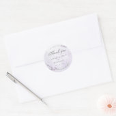 Waterverf lavender bloemen bruiloft bedankt ronde sticker (Envelop)