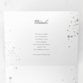 Waterverf Lavender bloemen op één bruiloft Drieluik Uitnodiging (Binnenzijde eerst)