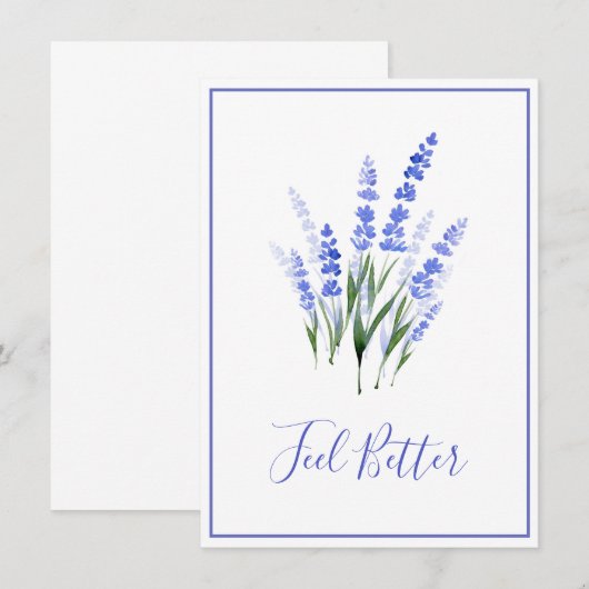 Waterverf Lavender Bouquet (Voorkant / Achterkant)