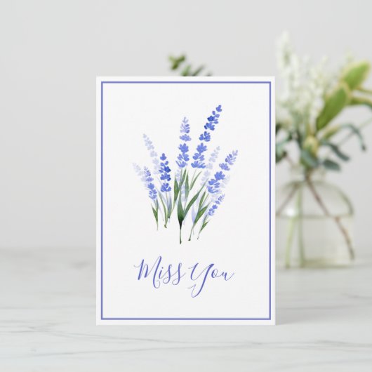 Waterverf Lavender Bouquet (Staand voorkant)