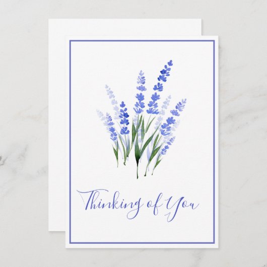 Waterverf Lavender Bouquet (Voorkant / Achterkant)