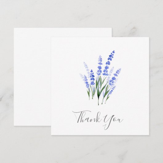 Waterverf Lavender Bouquet Bedankkaart (Voorkant / Achterkant)