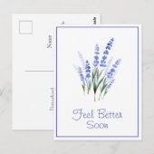 Waterverf Lavender Bouquet Briefkaart (Voorkant / Achterkant)