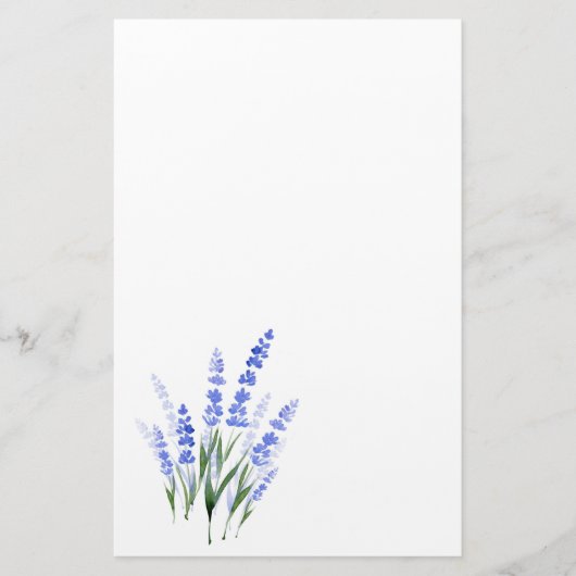 Waterverf Lavender Bouquet Briefpapier (Voorkant)