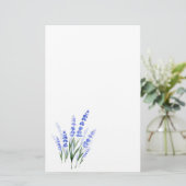 Waterverf Lavender Bouquet Briefpapier (Staand voorkant)