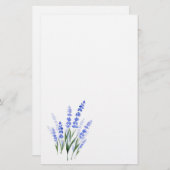 Waterverf Lavender Bouquet Briefpapier (Voorkant / Achterkant)