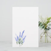 Waterverf Lavender Bouquet Briefpapier (Staand voorkant)