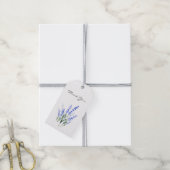 Waterverf Lavender Bouquet Cadeaulabel (Met Touw)
