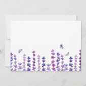 Waterverf Lavender Bouquet Dank u Baby shower Bedankkaart (Achterkant)