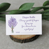Waterverf Lavender Bouquet Diaper Raffle Informatiekaartje