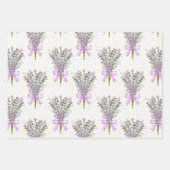 Waterverf Lavender Bouquet Inpakpapier Vel (Voorkant)