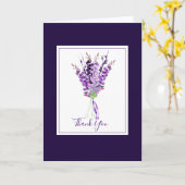 Waterverf Lavender Bouquet Kaart (Gele Bloem)