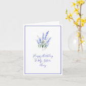 Waterverf Lavender Bouquet Kaart (Gele Bloem)