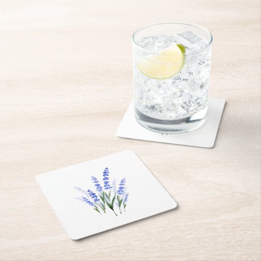 Waterverf Lavender Bouquet Kartonnen Onderzetters (Insitu)