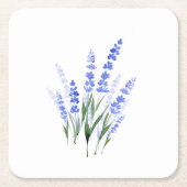 Waterverf Lavender Bouquet Kartonnen Onderzetters (Voorkant)